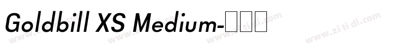Goldbill XS Medium字体转换
